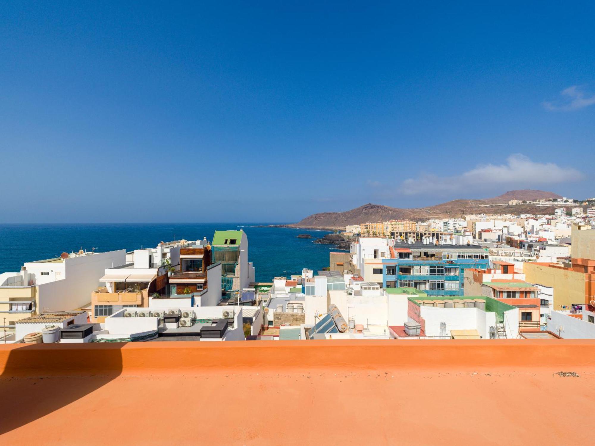 Casita Canaria Playa Beachfront Access & Lateral Ocean View With Terrace Apartment *